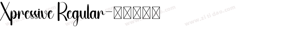 Xpressive Regular字体转换